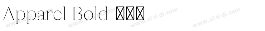 Apparel Bold字体转换